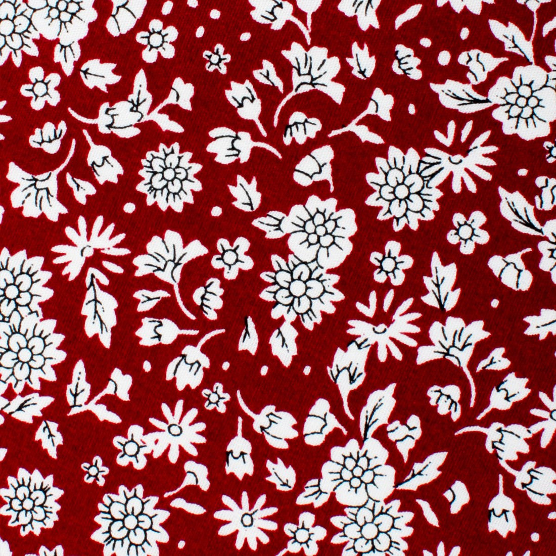 Shizuoka Merlot Red Floral Kids Bow Tie Fabric