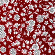 Shizuoka Merlot Red Floral Self Bow Tie Fabric