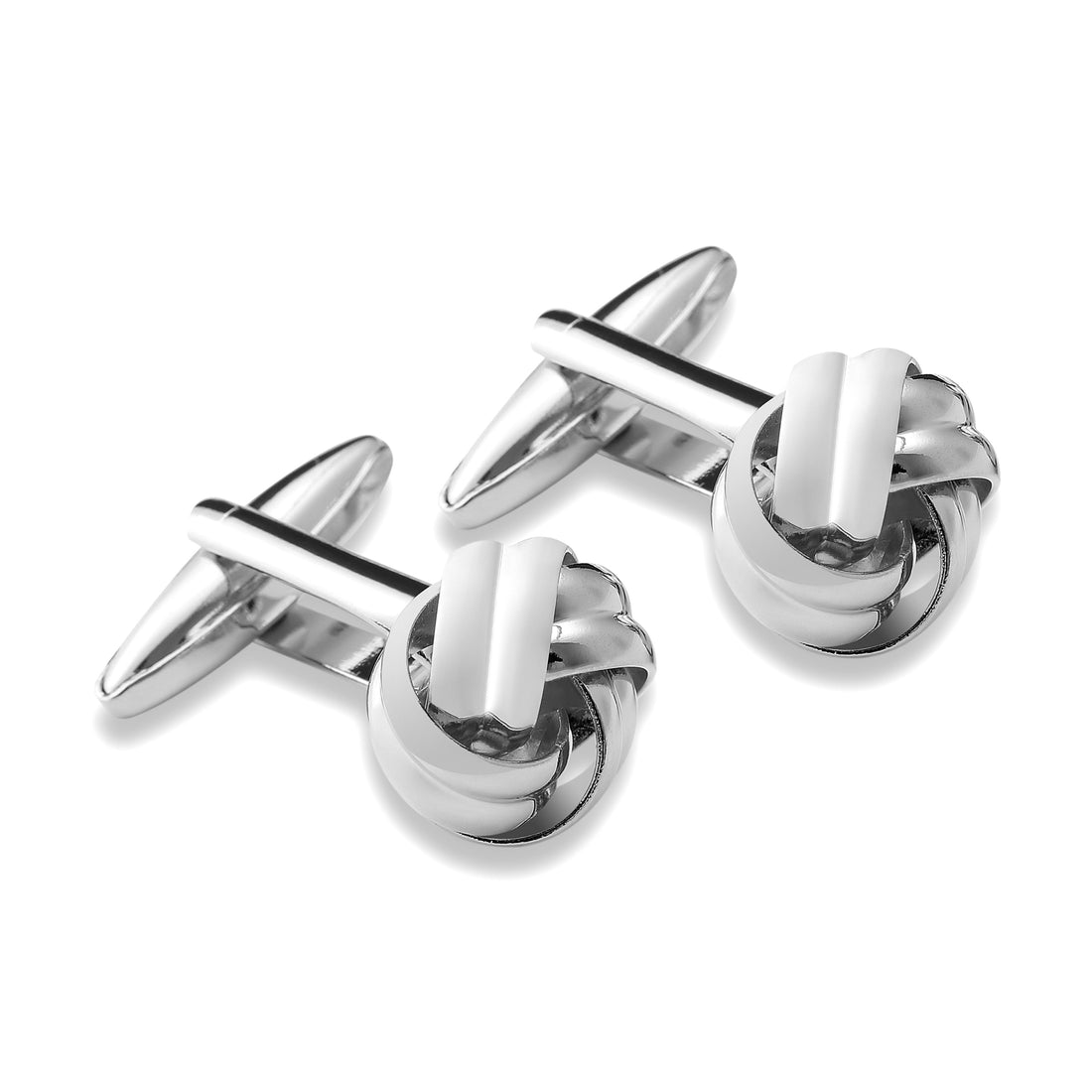 Silver Elegance Knot Cufflink