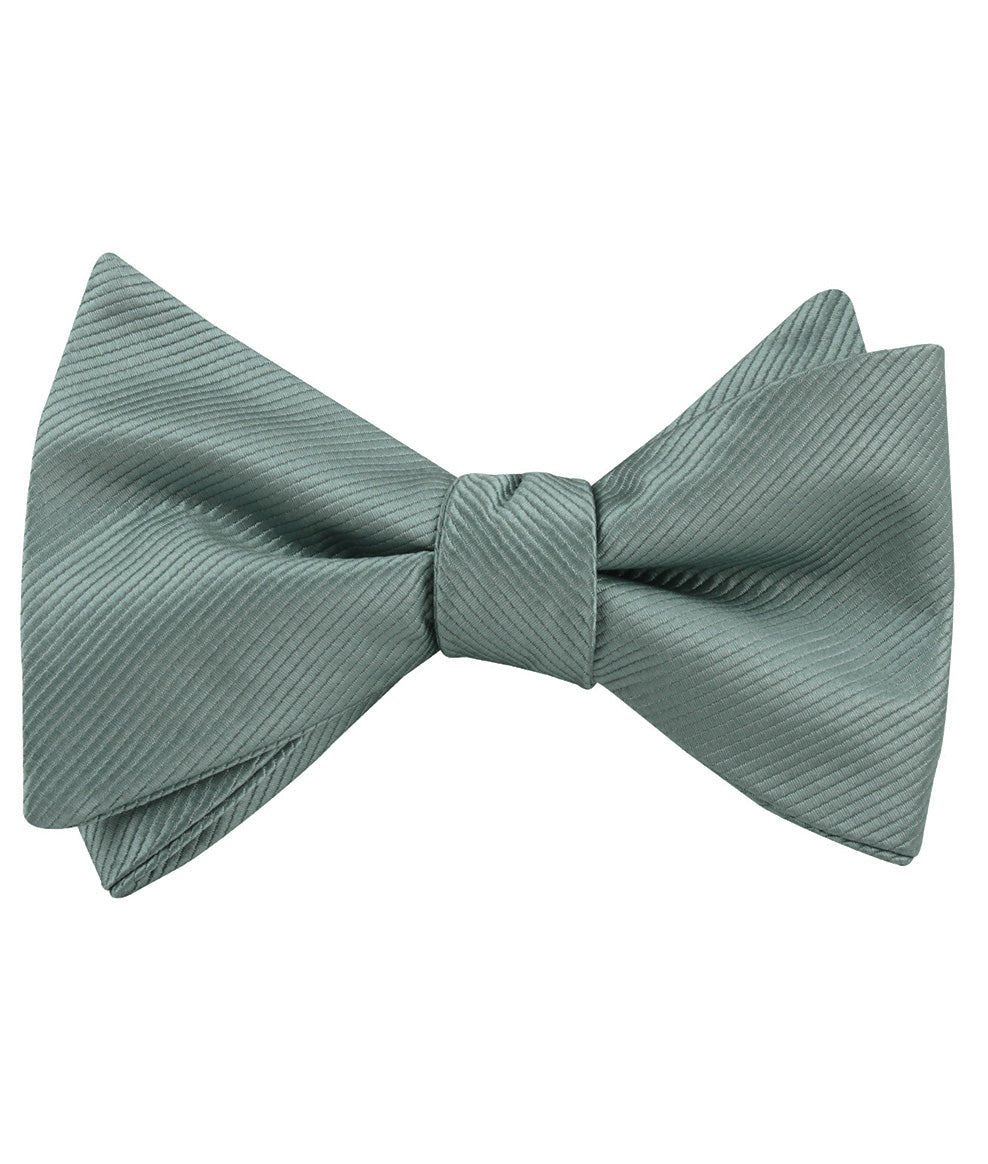 Silver Sage Twill Self Tied Bow Tie