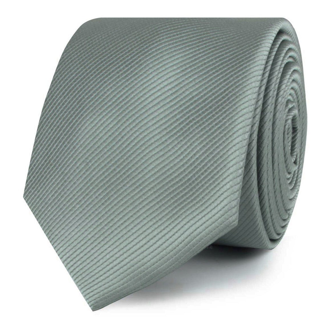 Silver Sage Twill Skinny Ties