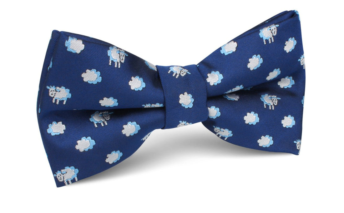 Sleepy Sheep Blue Bow Tie