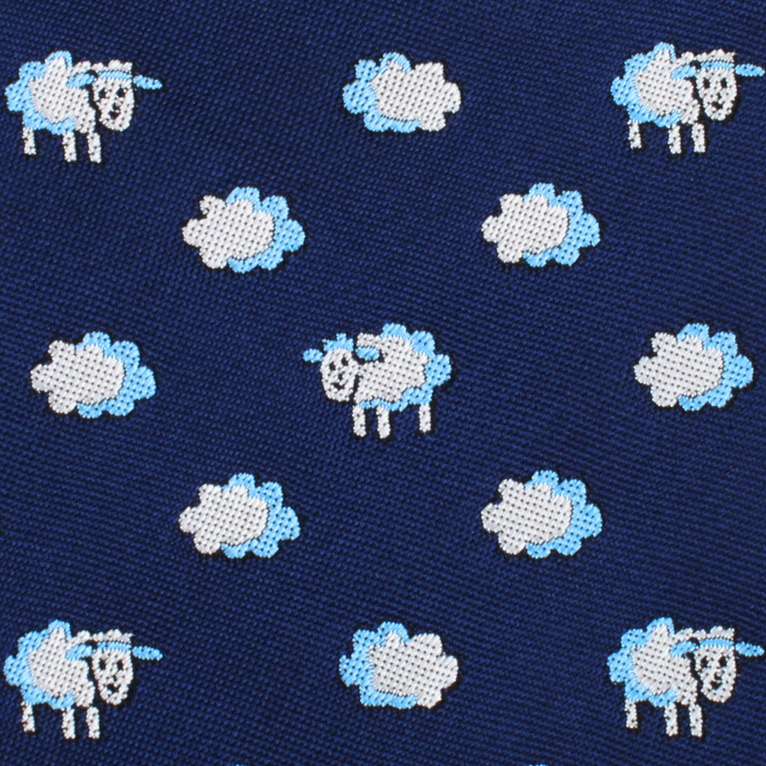 Sleepy Sheep Blue Kids Bow Tie Fabric