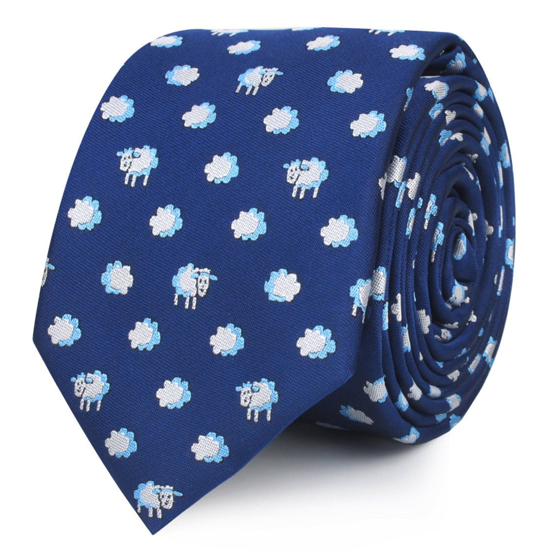 Sleepy Sheep Blue Skinny Ties