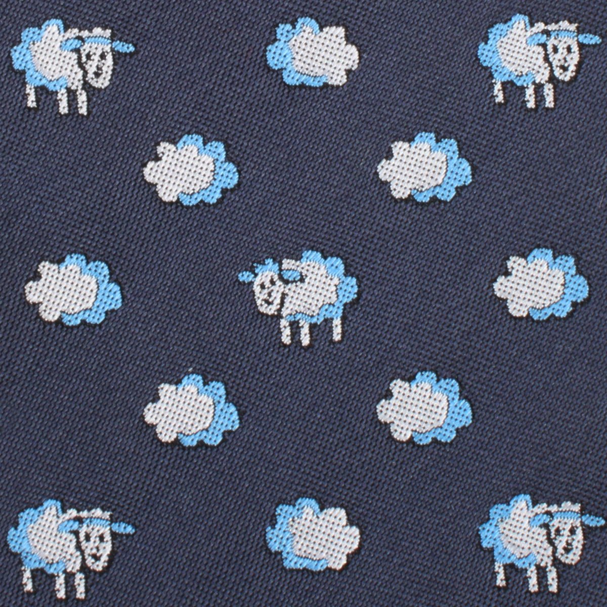 Sleepy Sheep Grey Skinny Tie Fabric