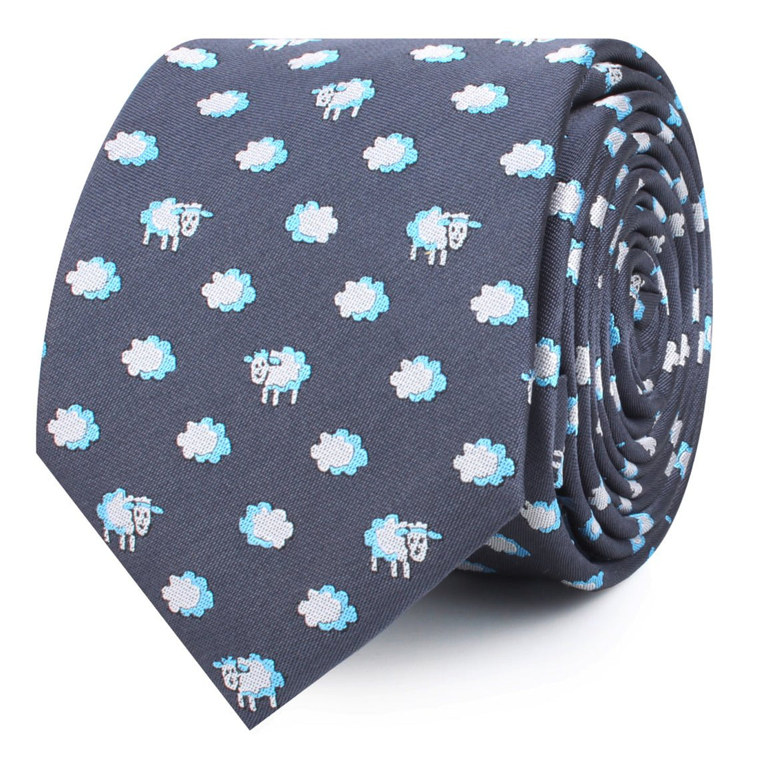 Sleepy Sheep Grey Skinny Ties