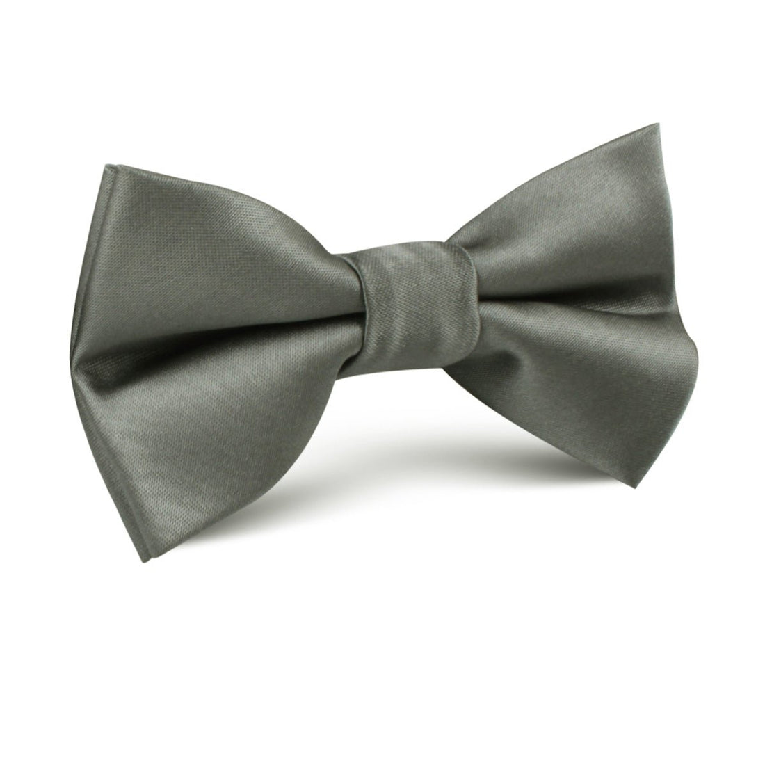 Soft Charcoal Crisp Satin Kids Bow Tie