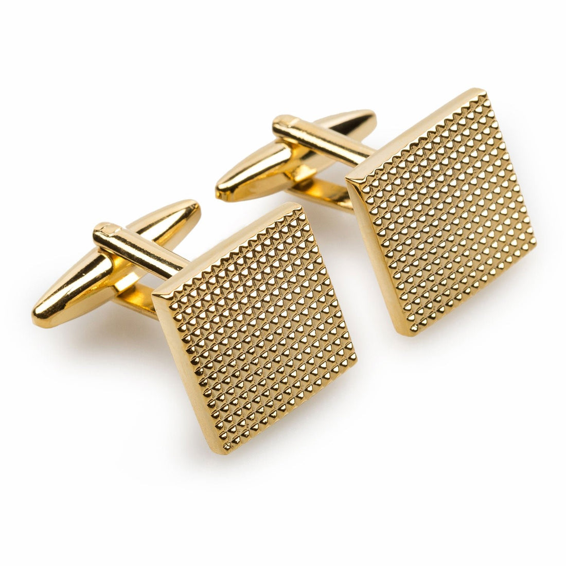 Soho Square Studded Gold Mens Cufflinks