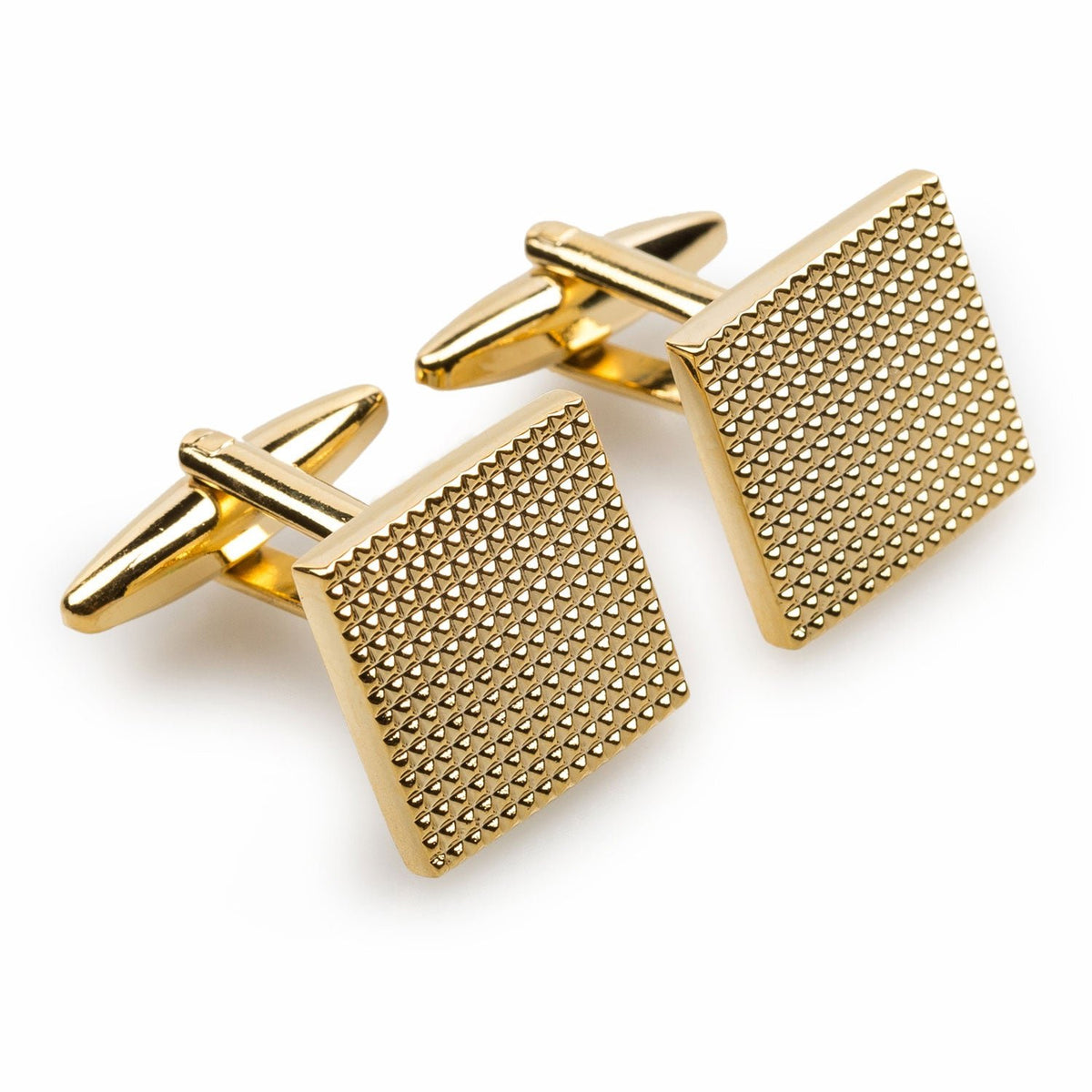 Soho Square Studded Gold Mens Cufflinks