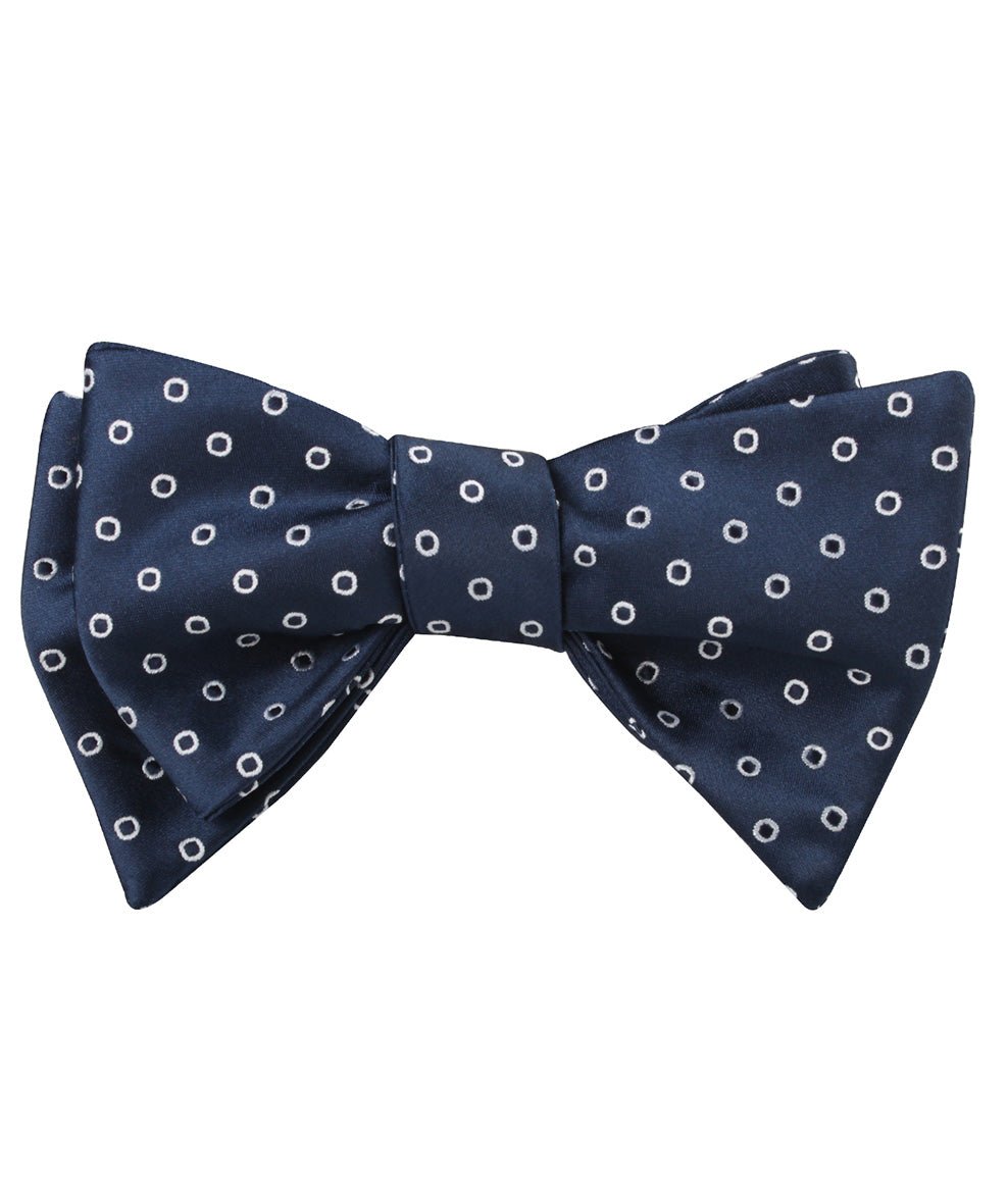 St Barts Navy Polka Dot Self Tied Bow Tie