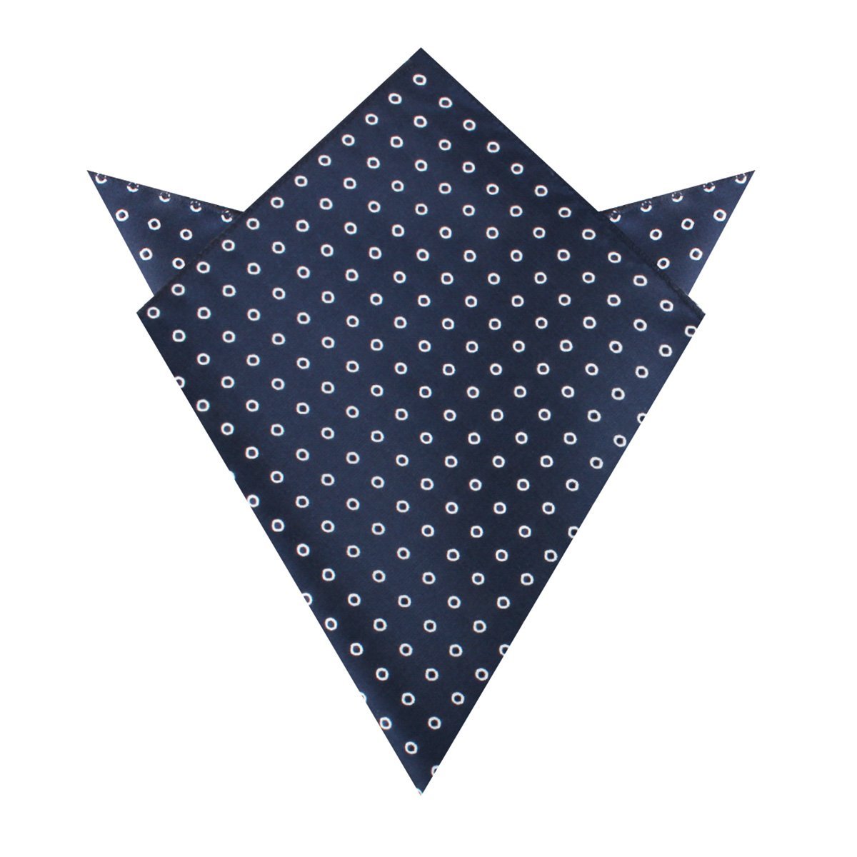 St Barts Navy Polka Dot Pocket Square