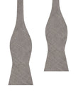 Stone Grey Portobello Slub Linen Self Bow Tie