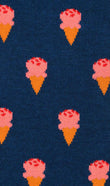 Strawberry Ice Cream Socks Fabric