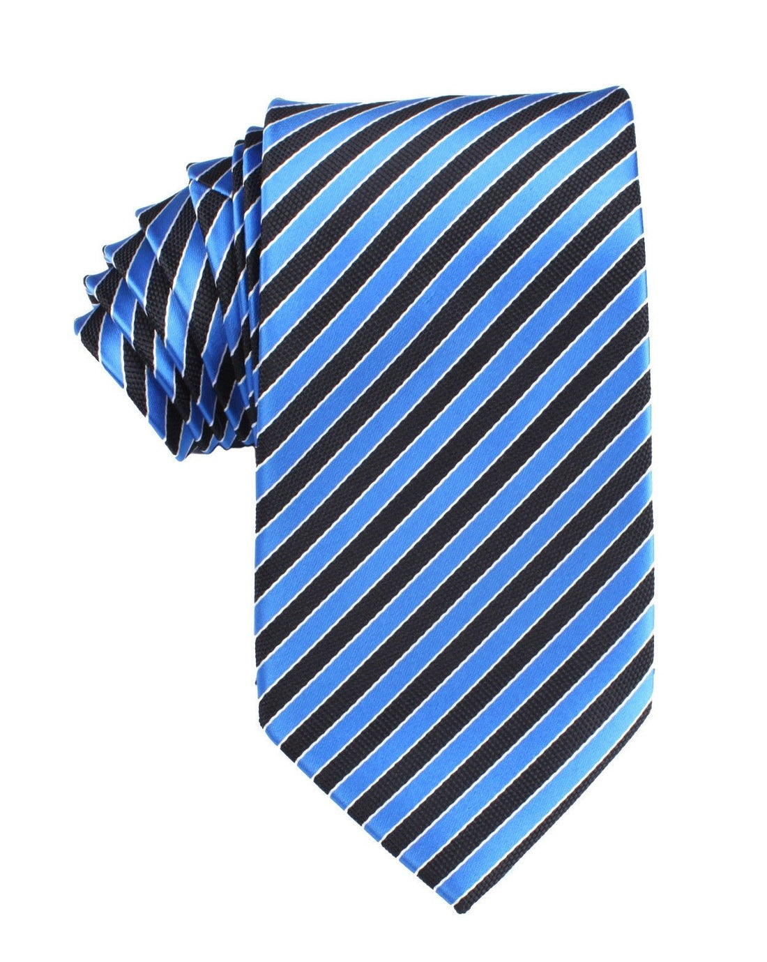 Striped Blue Black Tie