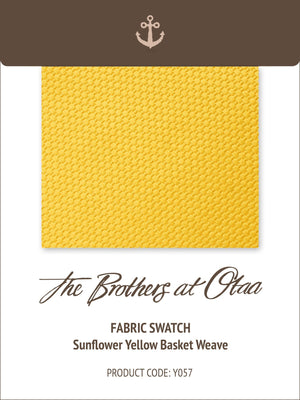 Fabric Swatch (Y057) - Sunflower Yellow Basket Weave