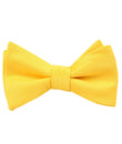 Sunflower Chrysanthemum Yellow Satin Self Tied Bow Tie