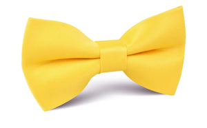 Sunflower Chrysanthemum Yellow Satin Bow Tie