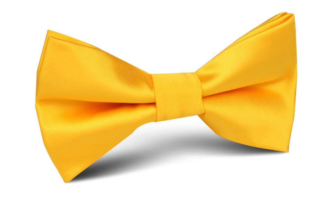 Sunflower Yellow Satin Bow Tie