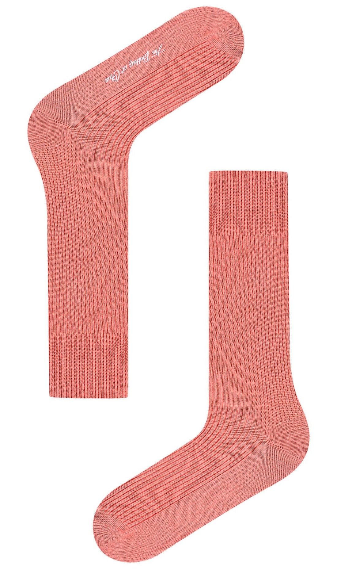 Sunset Dark Peach Ribbed Socks