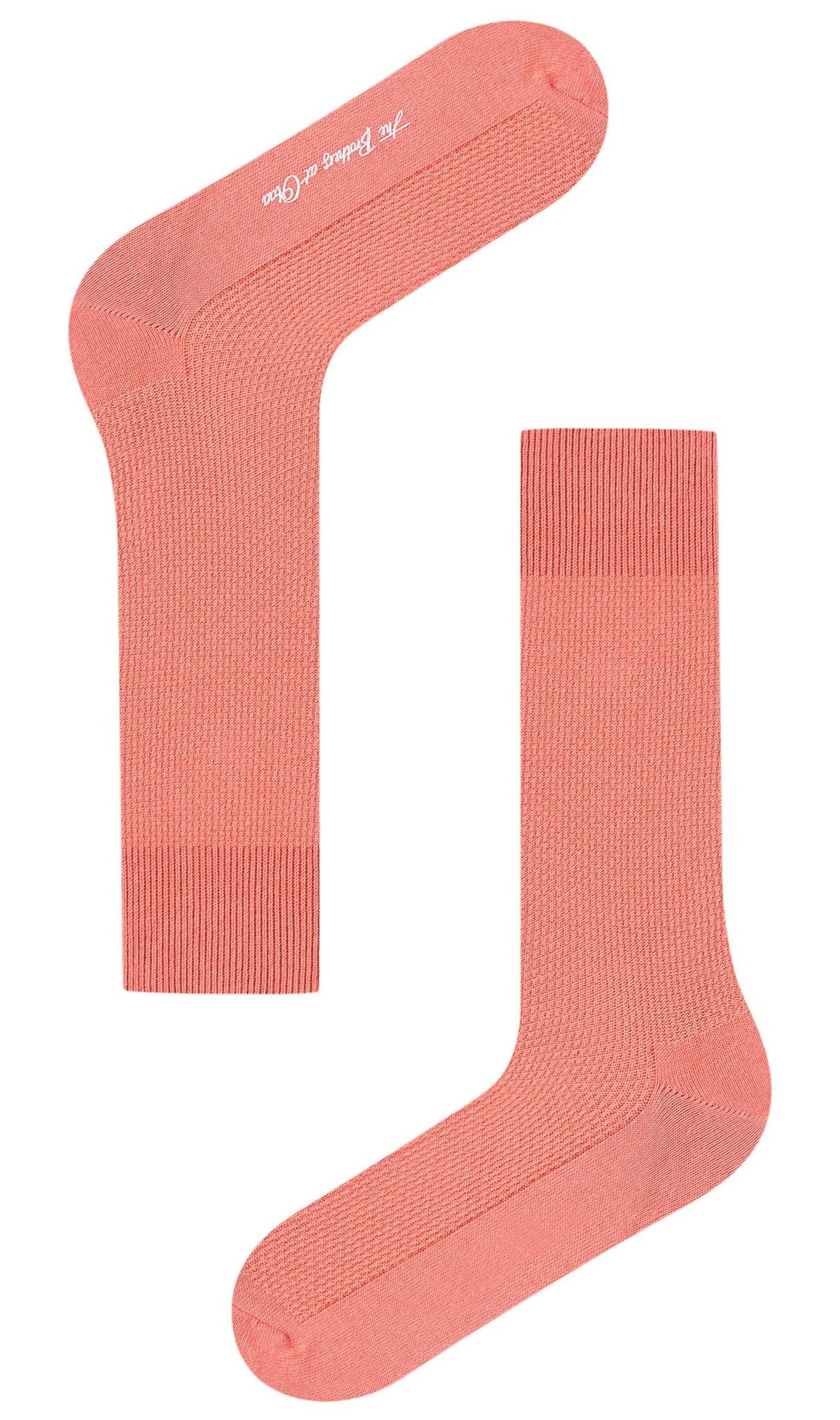 Sunset Dark Peach Textured Socks