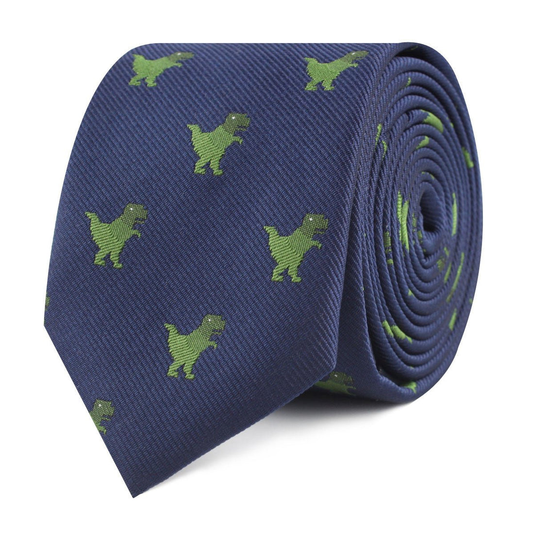 T-Rex Pixel Dinosaur Slim Tie