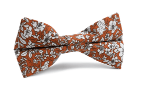 Tabriz Terracotta Floral Bow Tie