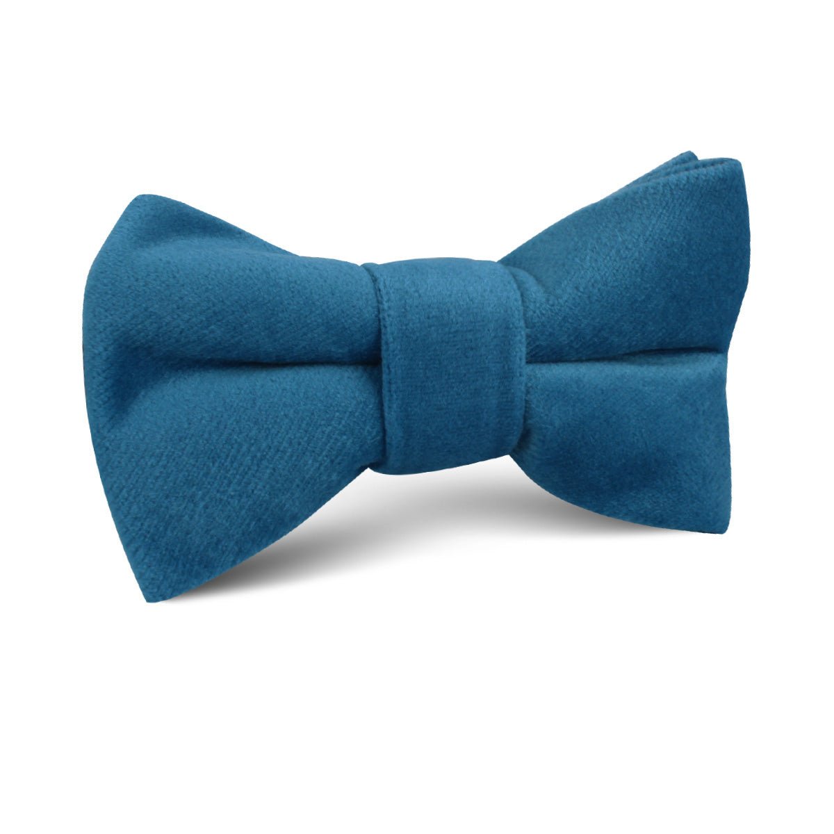 Teal Blue Velvet Kids Bow Tie