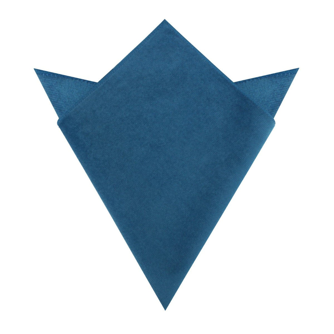 Teal Blue Velvet Pocket Square