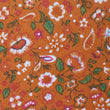 Terracotta Orange Floral Kids Bow Tie Fabric