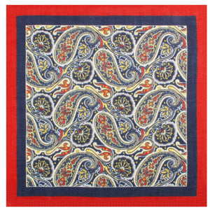 The Little Tramp Paisley Wool Pocket Square