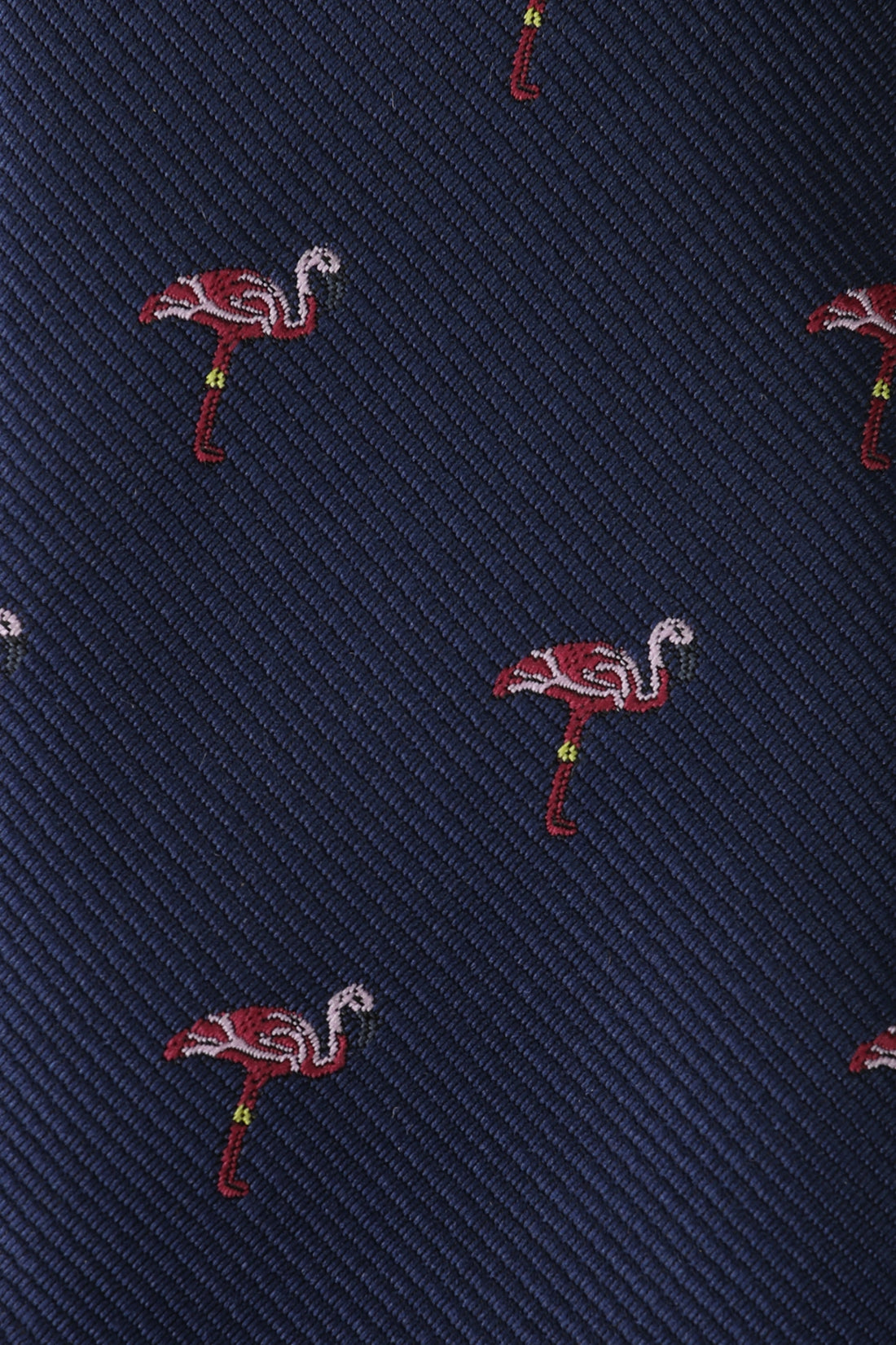 The Navy Blue Pink Flamingo Kids Necktie Fabric