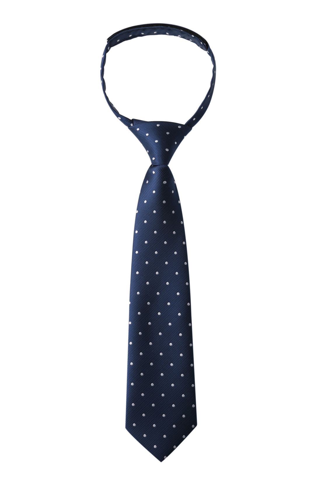 The OTAA Navy Blue With White Polka Dots Kids Necktie