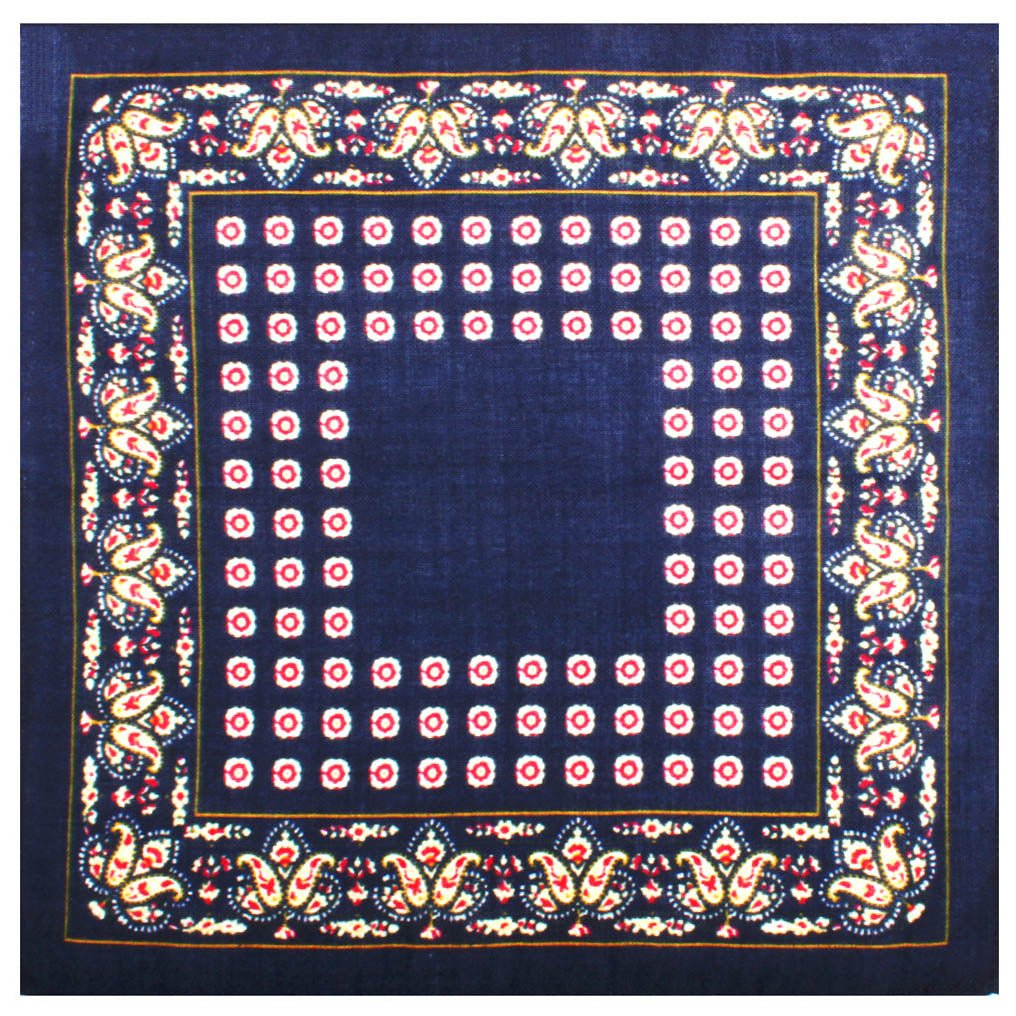 The Yakuza Navy Wool Pocket Square