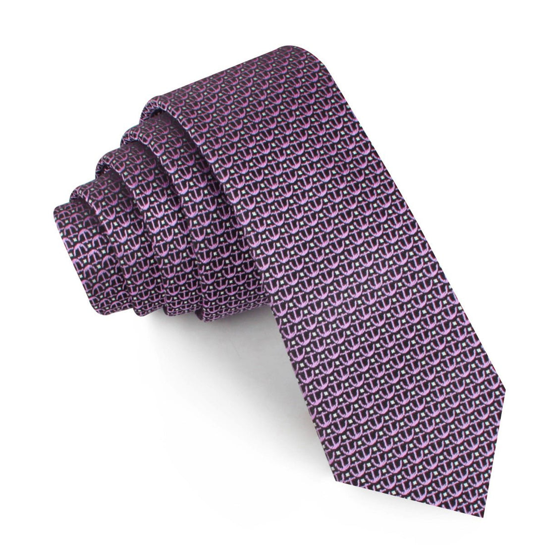 The Abacos Pink Anchor Skinny Tie