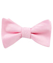 Tickled Pink Satin Self Tied Bow Tie