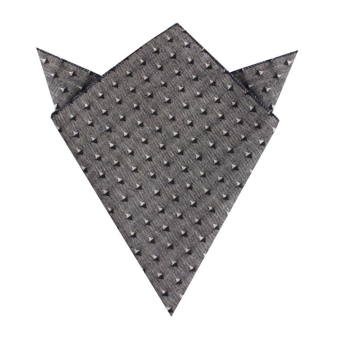 Inception Black Linen Pocket Square