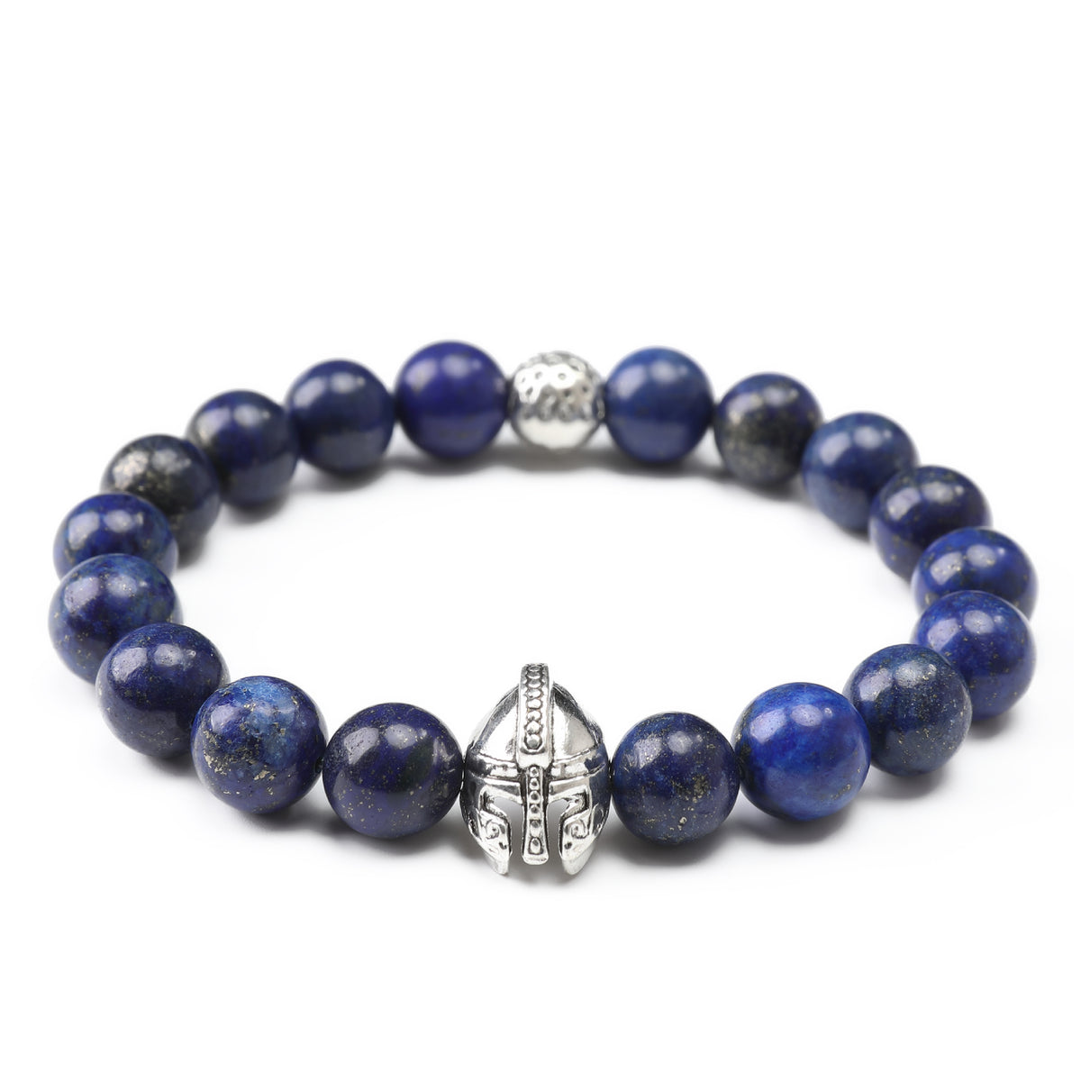 Trident Lapis Lazuli Gladiator Helmet Bracelet