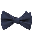 Trivieres Navy Blue Diamond Self Tied Bow Tie