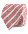 Turkish Delight Red Stripe Linen Necktie