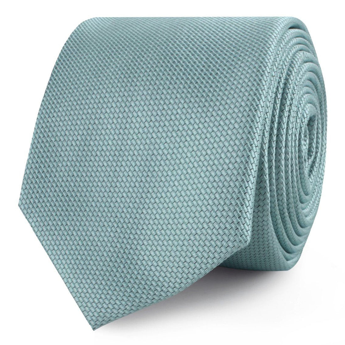 Turkish Teal Blue Weave Skinny Ties