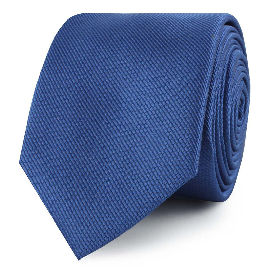 Ultramarine Classic Navy Blue Weave Skinny Ties