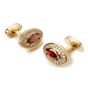 Valencia Garnet Marquis Cufflinks