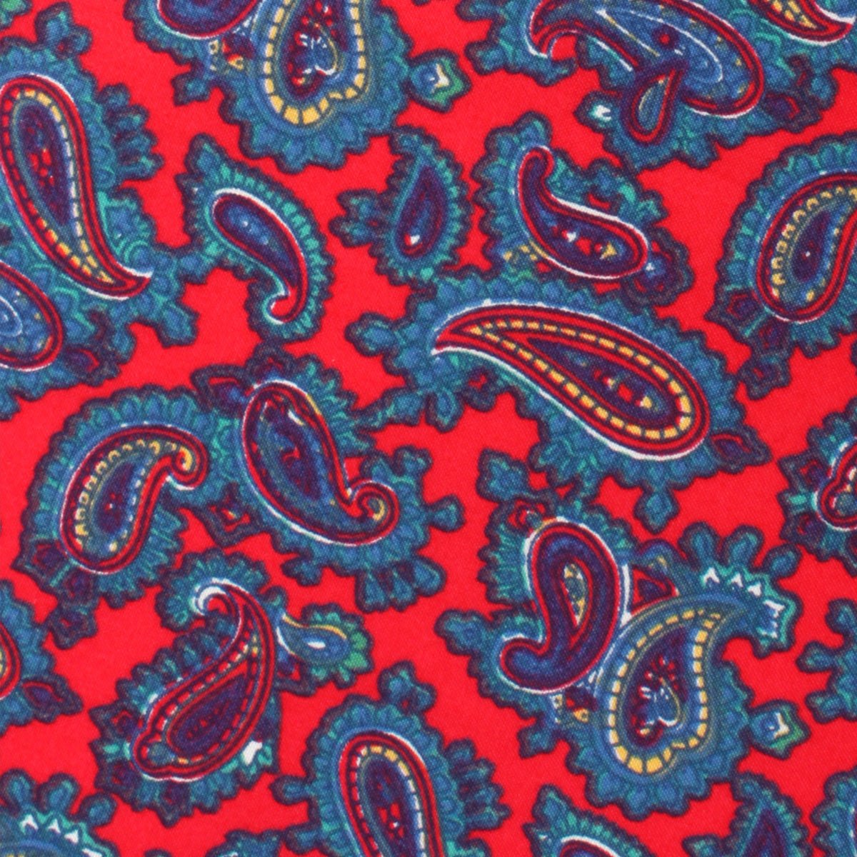 Valentina Red Shiraz Paisley Self Bow Tie Fabric