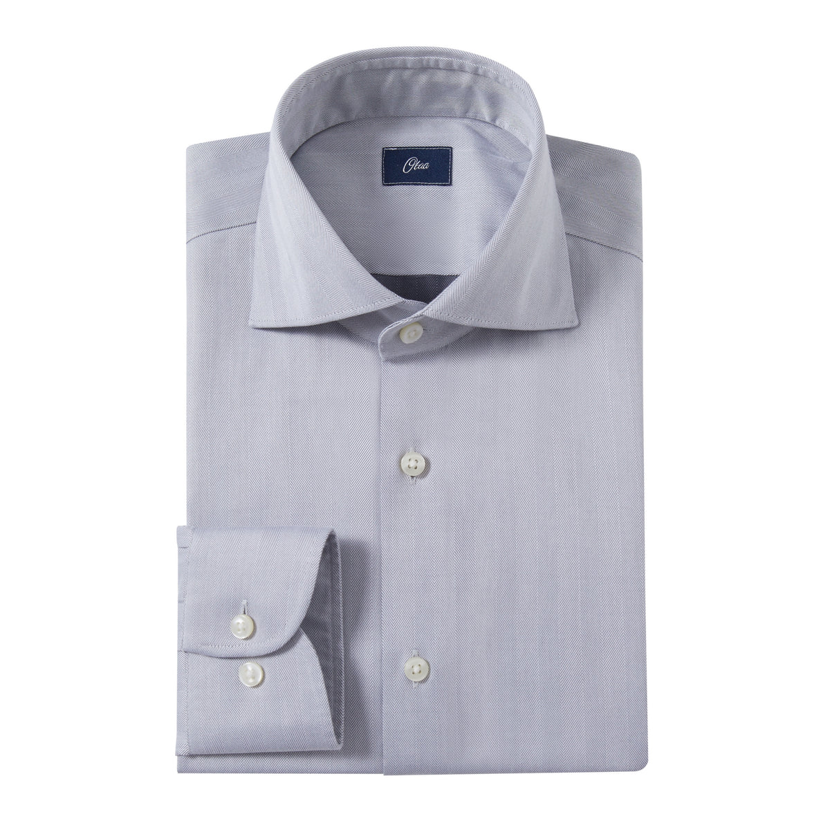 Van Patten Gray Herringbone Dobby Non-Iron Shirt