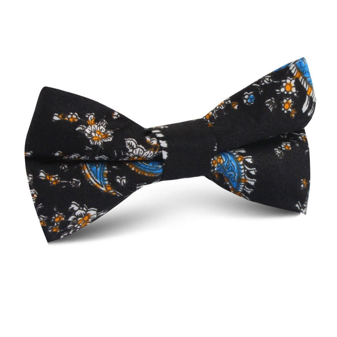 Venetian Lagoon Blue Paisley Kids Bow Tie