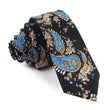 Venetian Lagoon Blue Paisley Skinny Tie