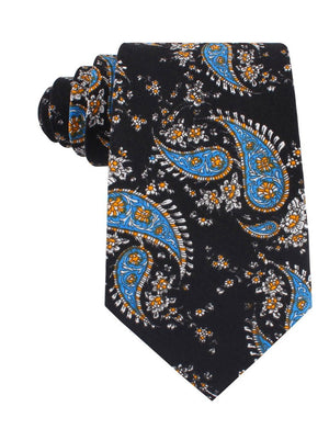 Venetian Lagoon Blue Paisley Tie