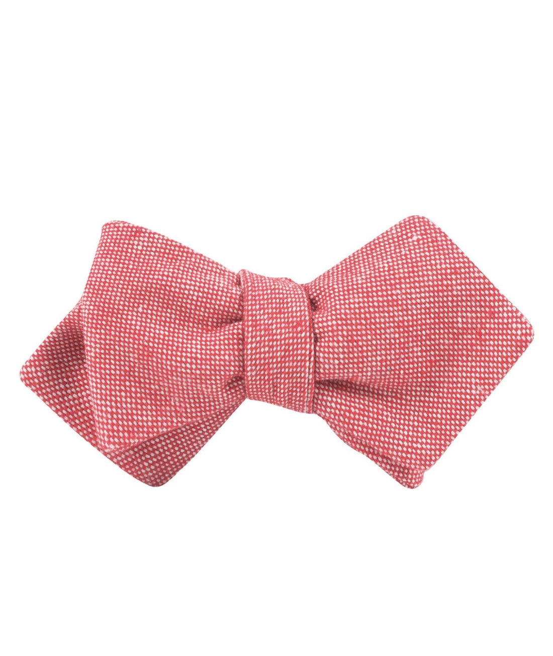 Venetian Red Linen Diamond Self Bowtie