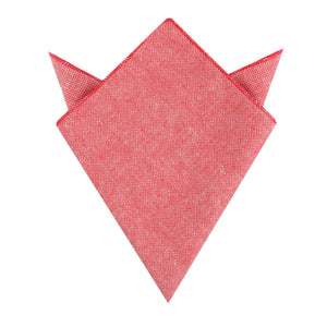 Venetian Red Linen Pocket Square