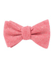 Venetian Red Linen Self Tied Bowtie